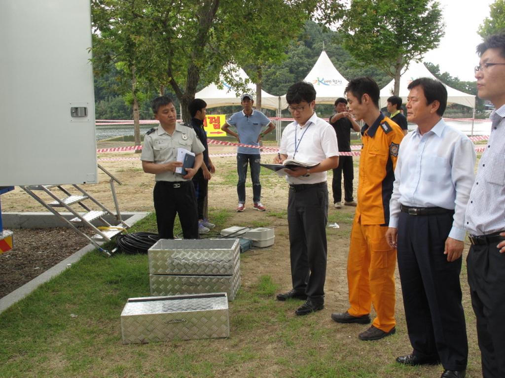 합천군 2014 황강레포츠축제 행사장 안전점검 실시!