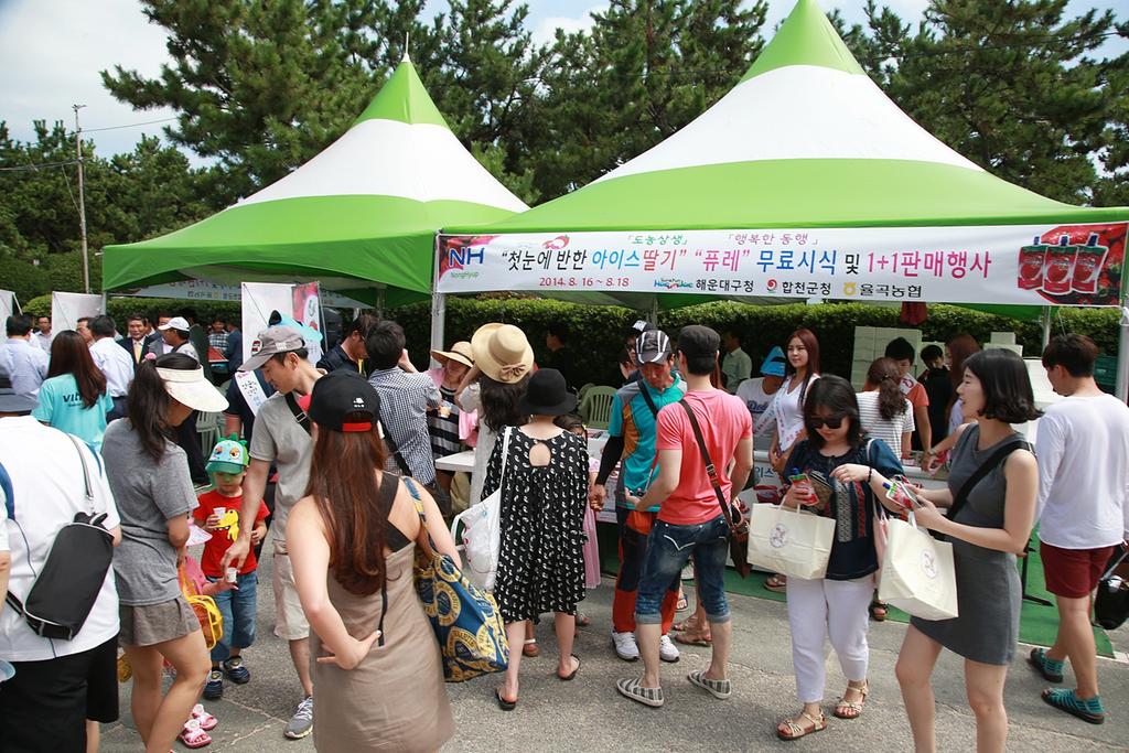 부산 해운대「첫눈에 반한 아이스딸기 퓨레」 시식 및 판촉행사 열려