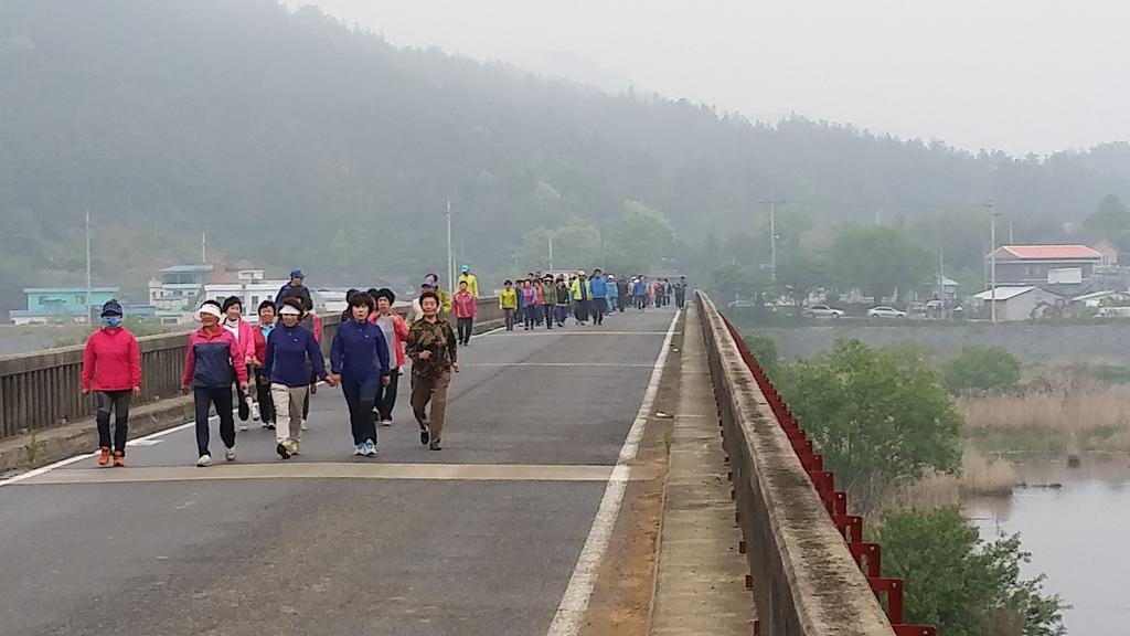 용주면민 건강걷기대회 행사 개최