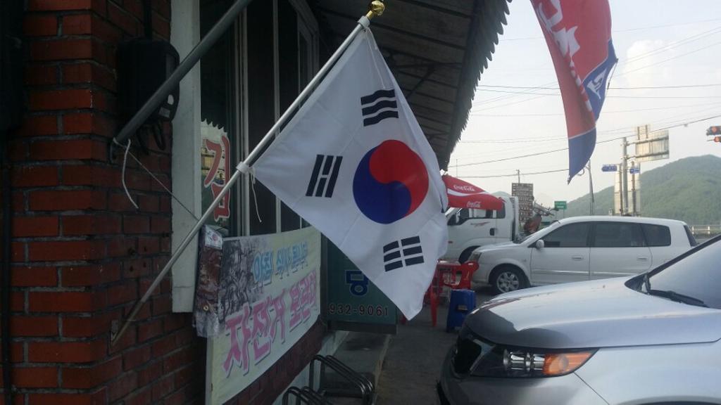 청덕면, 제70주년 광복절맞이 태극기 게양 운동