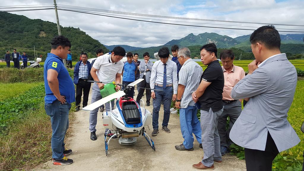   조사료 사료작물 무인헬기 파종 시연회 개최