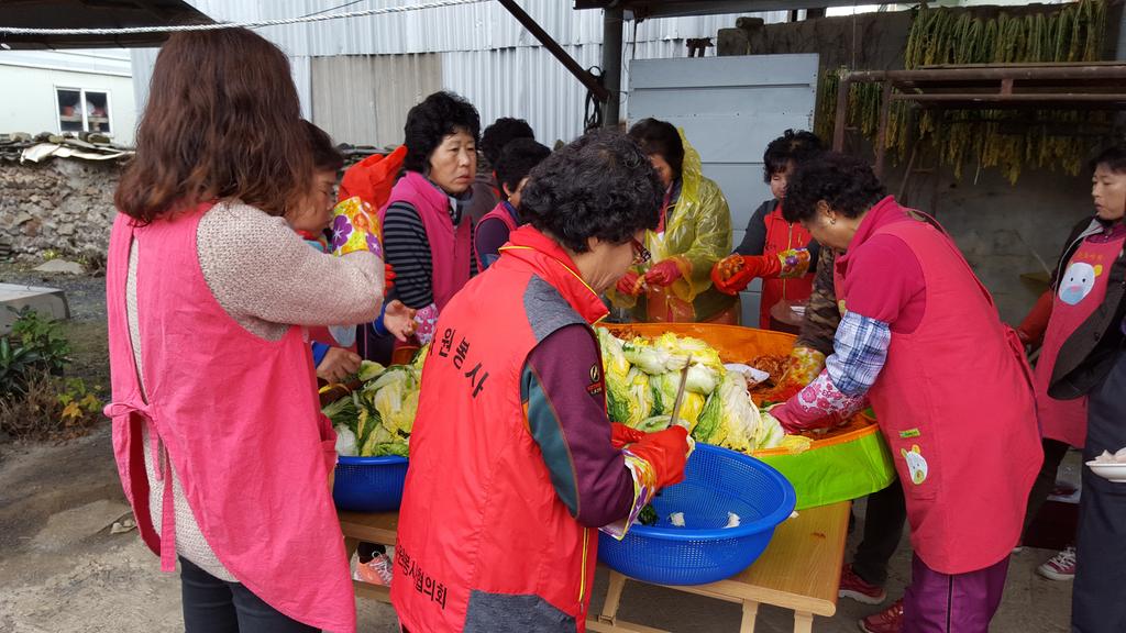 덕곡면 자원봉사회 사랑의 김장담그기 펼쳐
