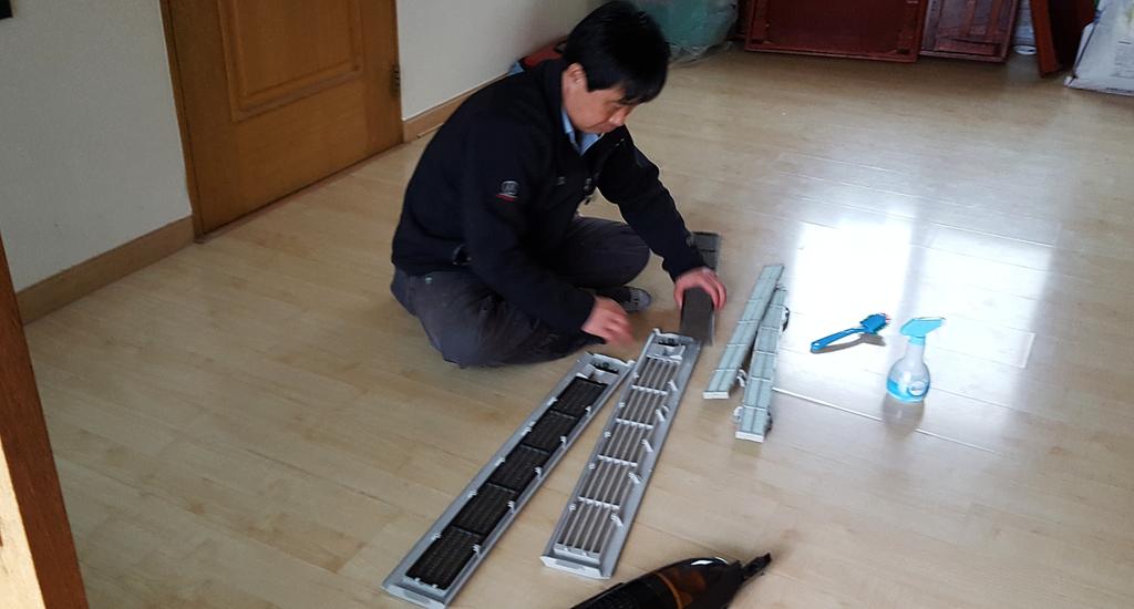 대병면 경로당 냉난방기 필터청소 및 소독 시행