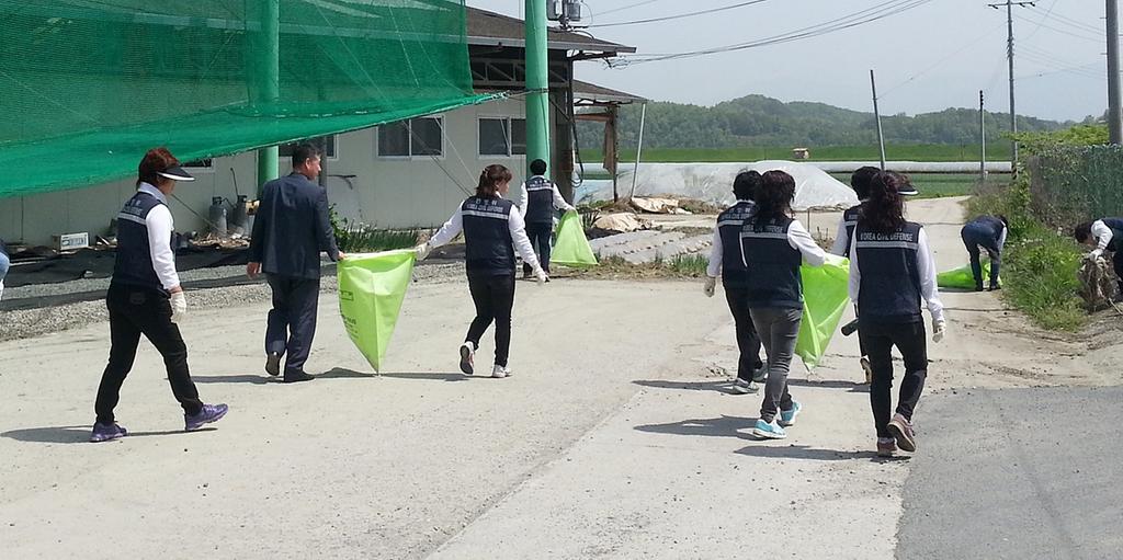 주부민방위기동대 깨끗하고 아름다운 덕곡 만들기 환경정화 활동 전개
