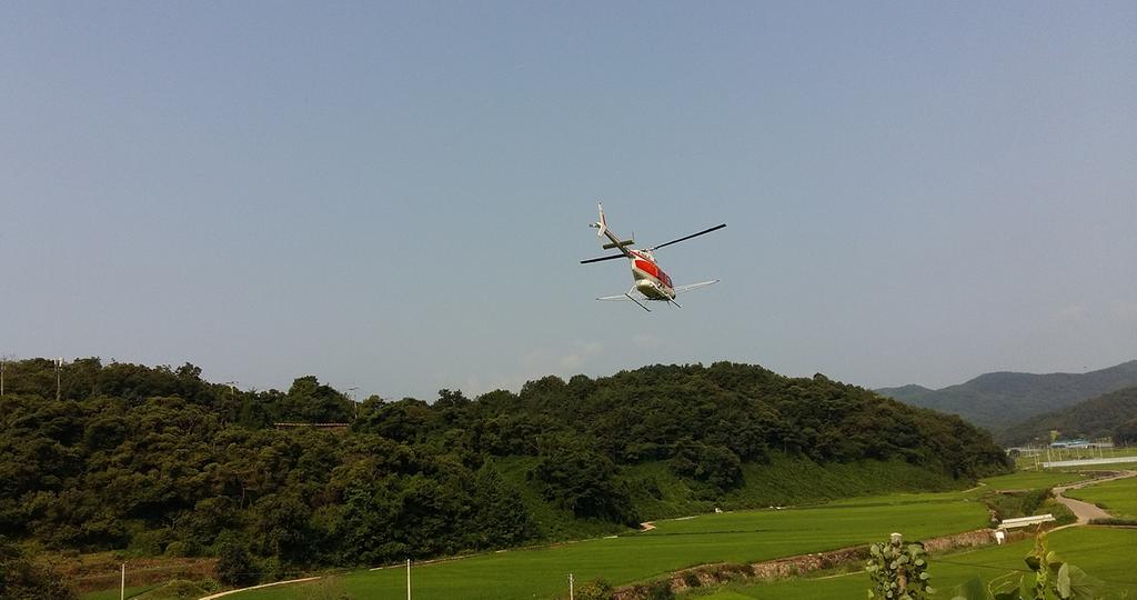 대양면, 밤나무해충 구제 위한 항공방제 완료