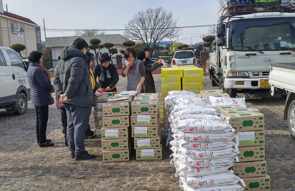 합천군 적십자 봉사회 설맞이 따뜻한 정 나눔 행사