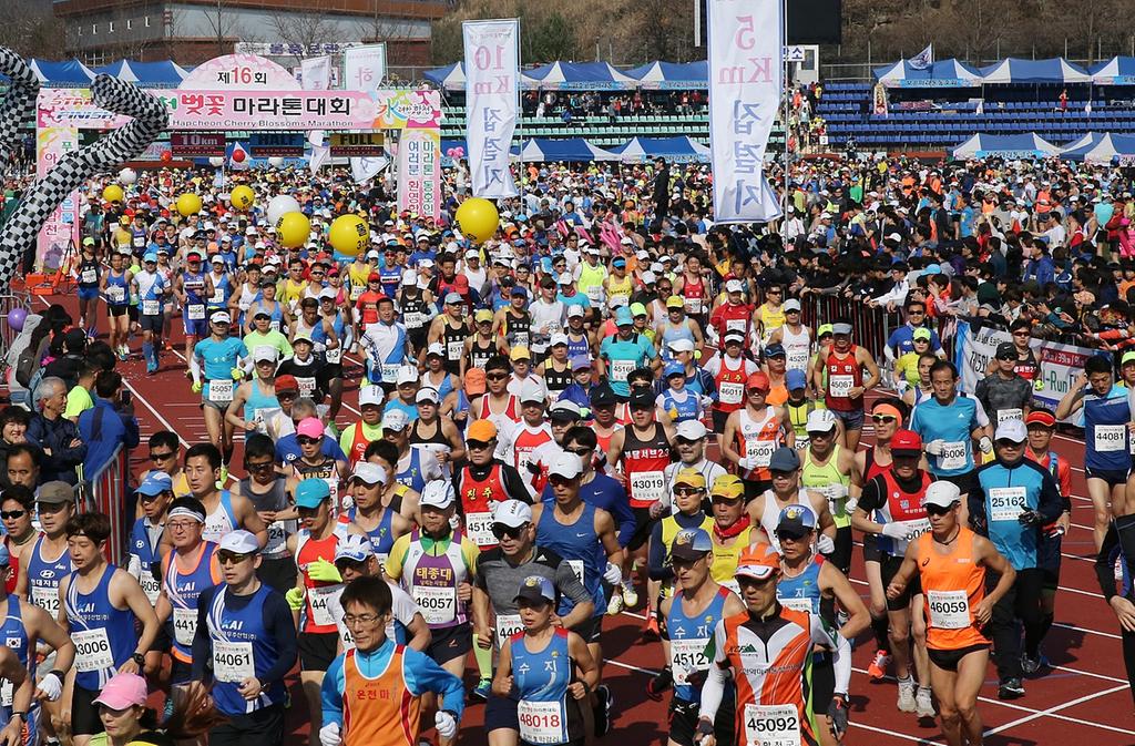 제16회 합천 벚꽃마라톤 대회 성황리 마무리