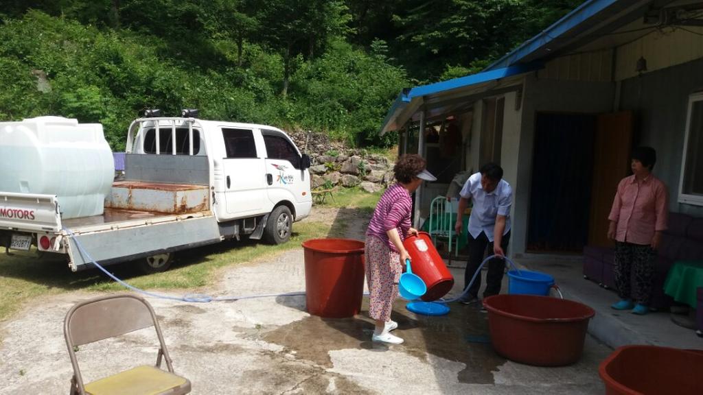 청덕면 정동마을, 생활용수 등 부족 농가에 물 공급 