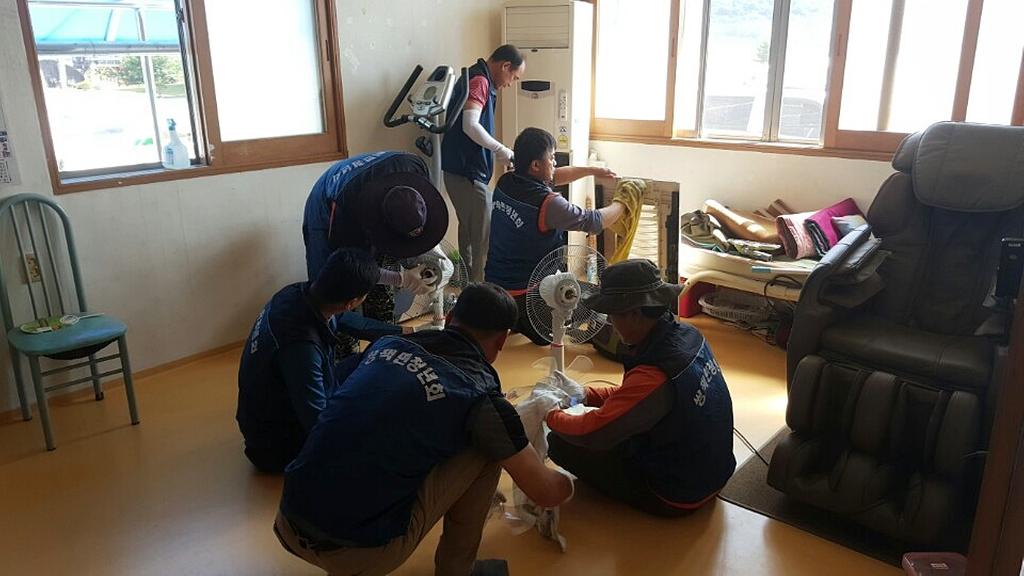 쌍책 청년회, 폭염대비 무더위 쉼터․경로당 에어컨 점검 봉사