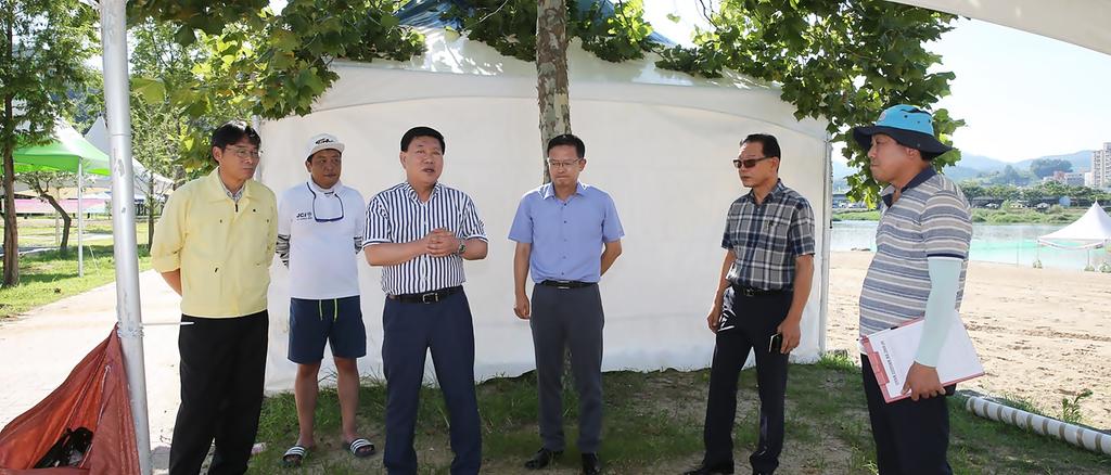 합천군 뜨거운 여름축제장 안전점검에 비지땀