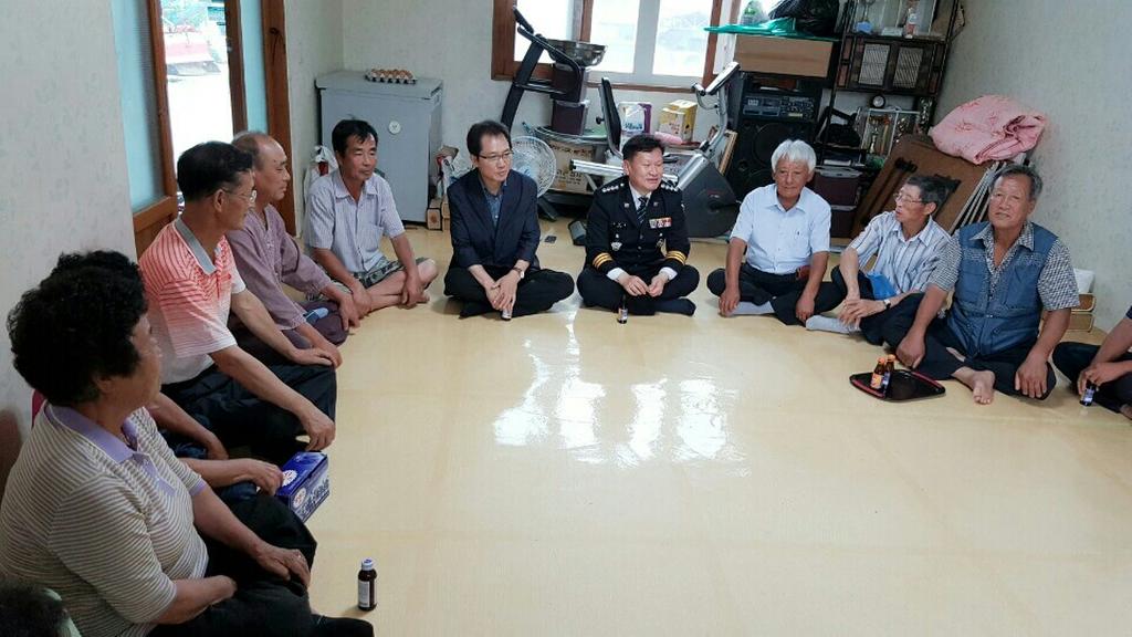 심한철 합천경찰서장 민생치안 점검, 대양면 경로당 방문