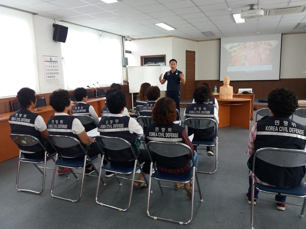 덕곡의 주부민방위대원들, 비상상황 대비하자!  