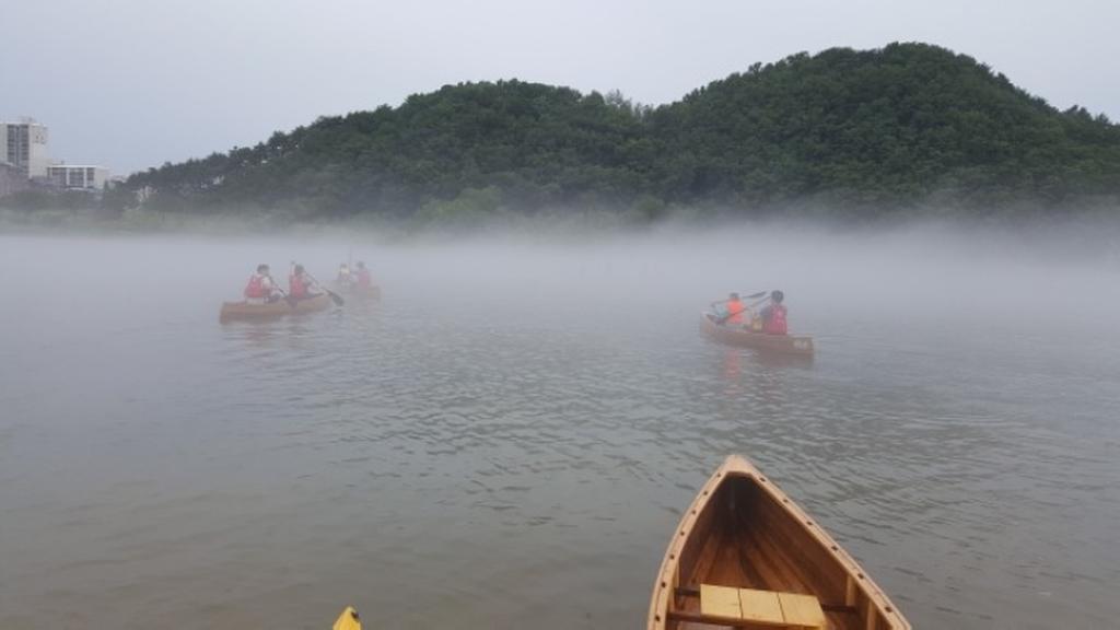 합천황강 카누체험, 여름 피서철 관광객에게 인기몰이