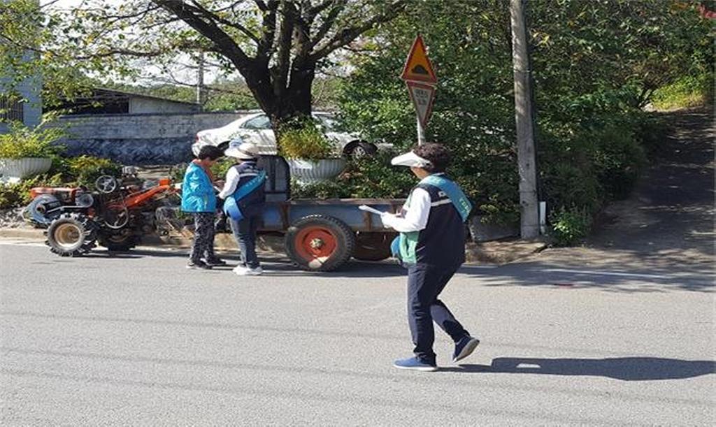용주면 주부민방위기동대 지진안전홍보활동!