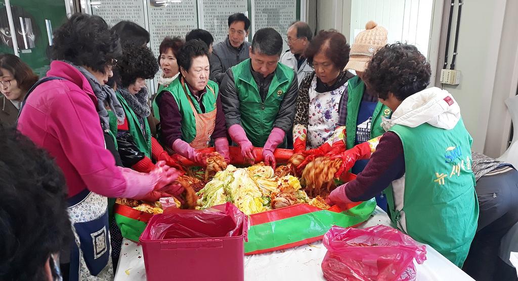 덕곡면 새마을협의회‘사랑의 김장담그기’행사 가져
