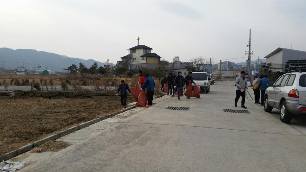 합천읍 청년회 설맞이 환경정화 활동 펼쳐