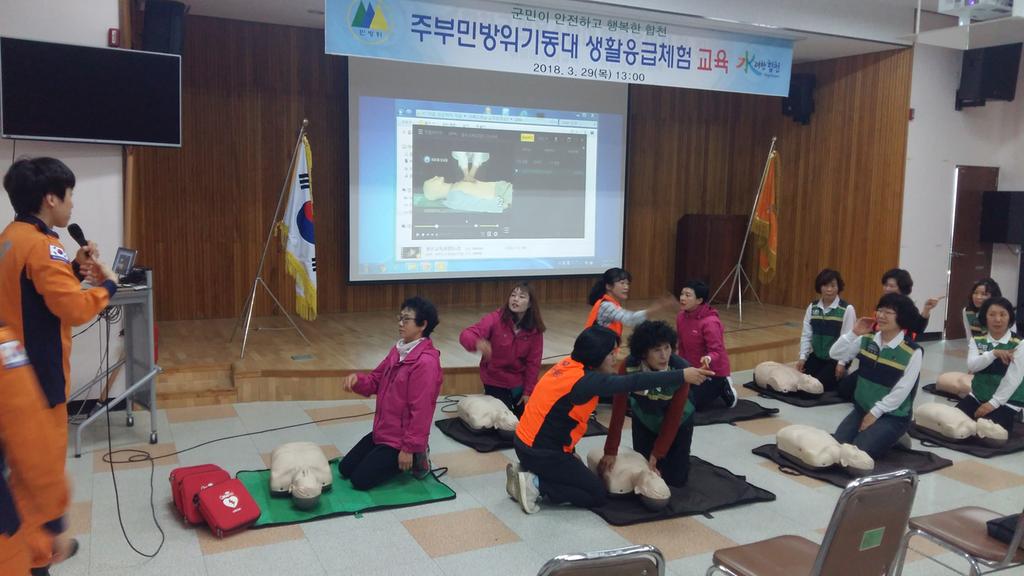 합천군 주부민방위기동대, 생활응급체험 교육