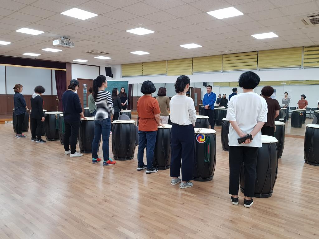 초계면 문화공동체마을 난타교실 개강