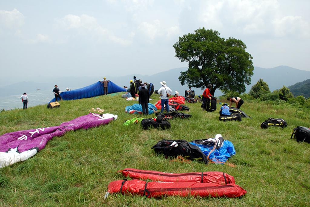 아시안게임 패러글라이딩 국가대표팀 합천에서 훈련