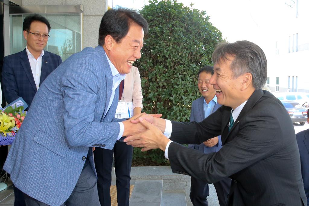 국제자매도시 일본 미토요시 야마시타 아키시 시장, 합천 첫 방문