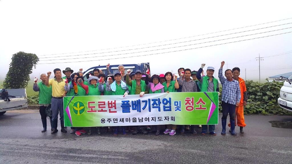 용주면 새마을 협의회 마을진입로 풀베기작업