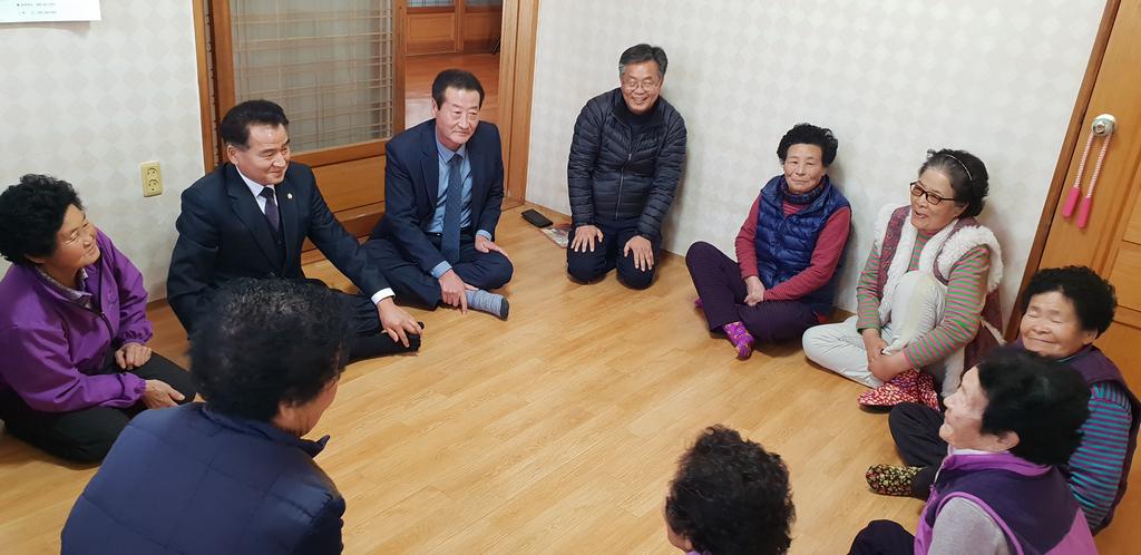 율곡면 관내 경로당 방문, 현장 행정 실천 