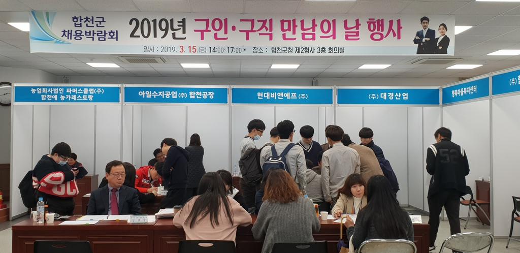 합천군 구인구직 만남의 장, 채용박람회 성료