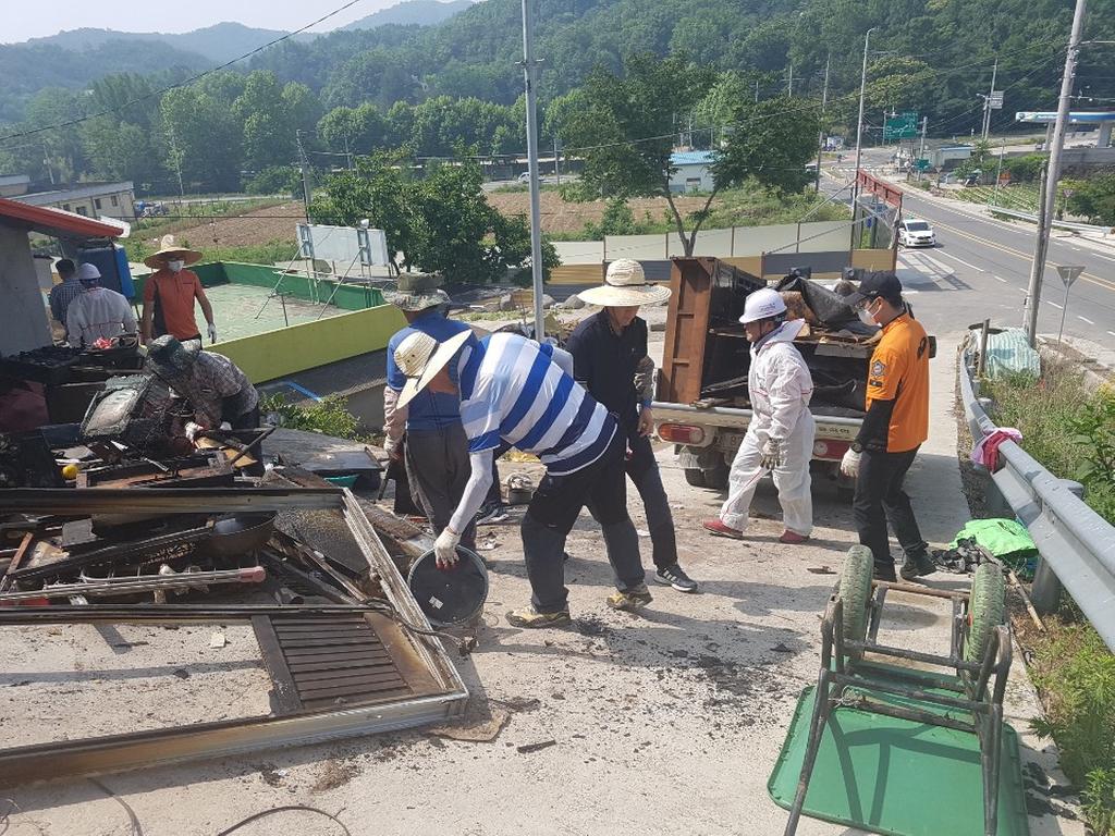 율곡면, 지역사회 힘 모아 화재피해가구 복구지원 