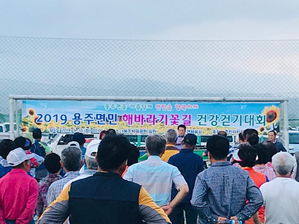 용주면, 2019 해바라기 꽃길 건강걷기 대회 성공적 개최