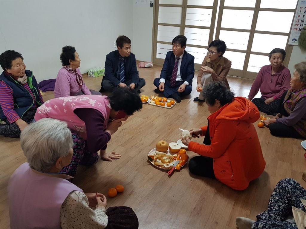 합천군 삼가면, 설 명절 후 각 마을 경로당 방문