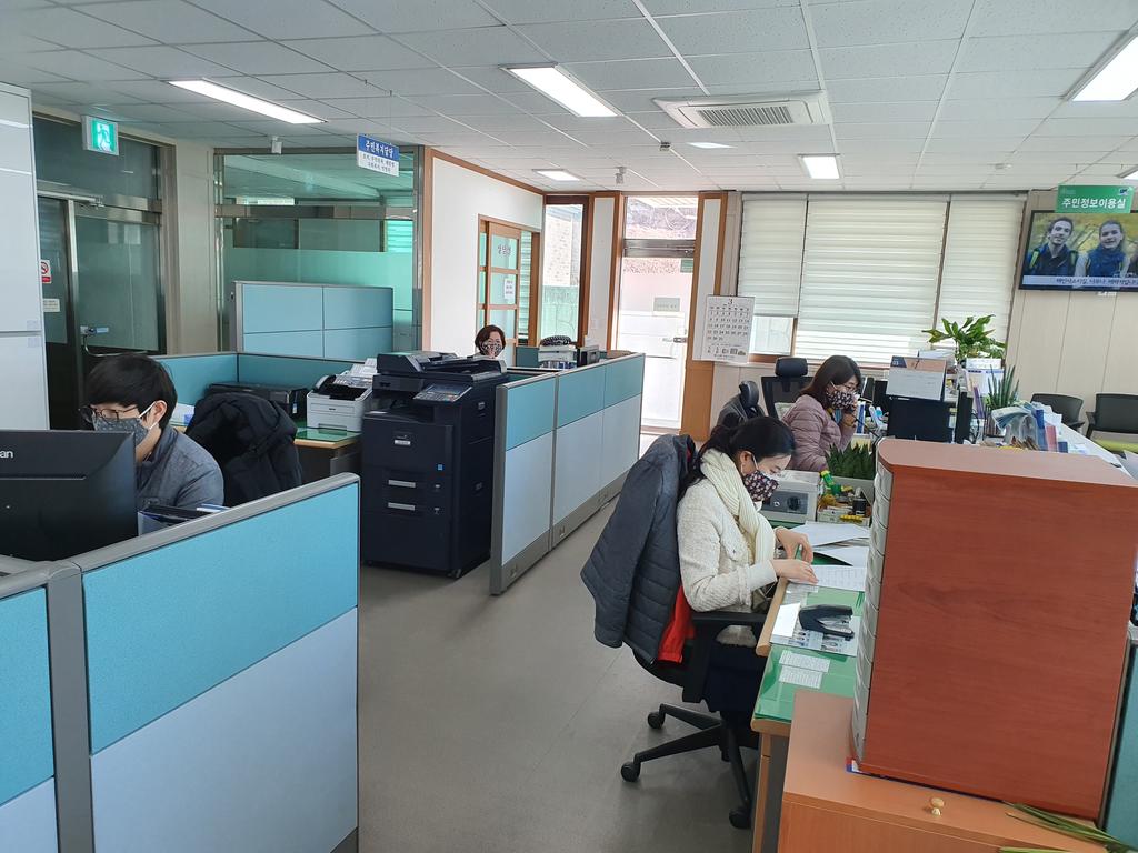 대양면사무소,‘공직자 면 마스크 쓰기 운동’ 동참