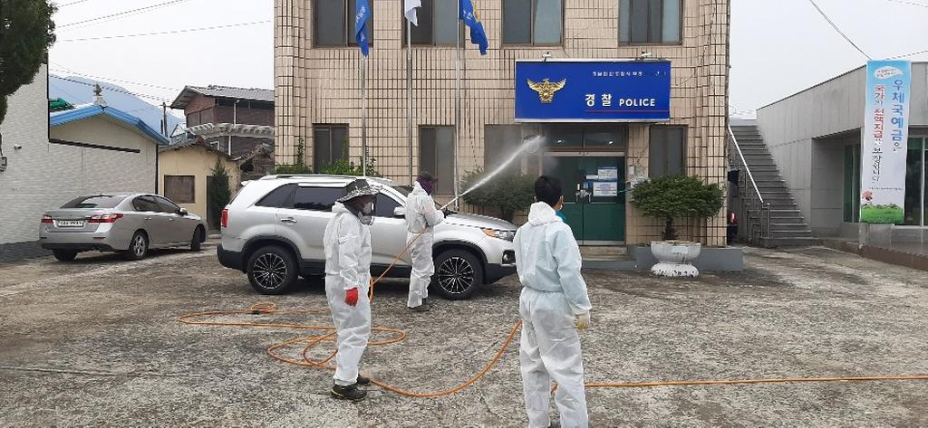 합천군 적중면 청년회 코로나19 자체방역실시