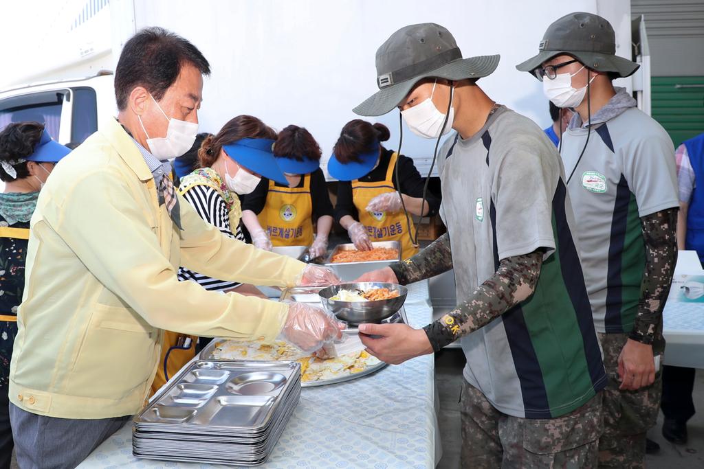 바르게 경상남도 ․ 합천군협의회 수해피해 복구현장 밥차운영