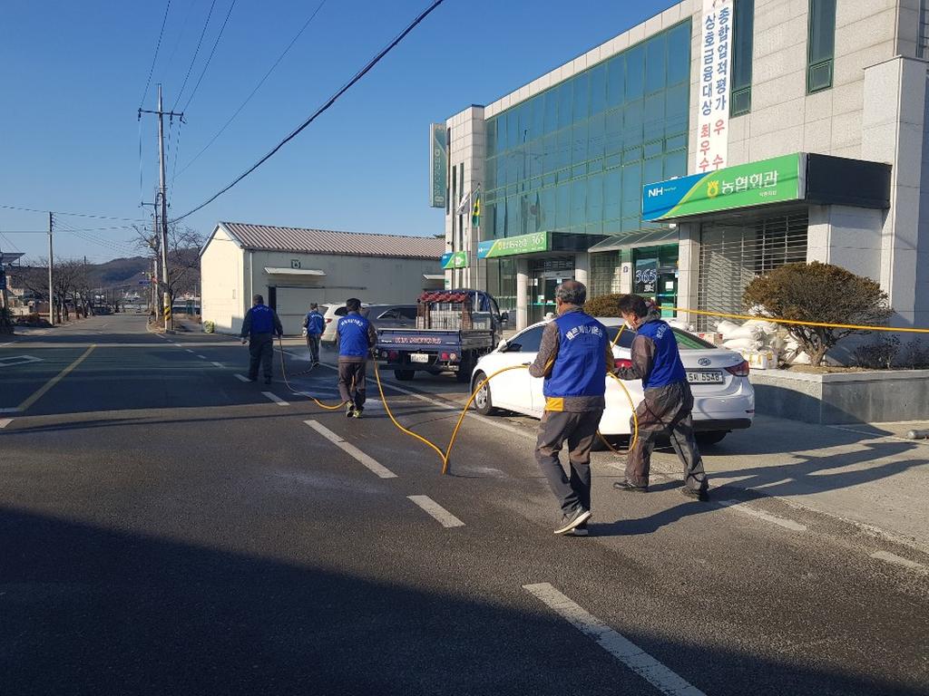 적중면 바르게살기 코로나 19 확산 방지 방역 실시