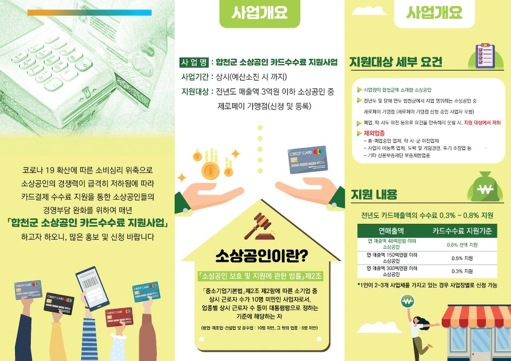 합천군, 소상공인 카드수수료 지원
