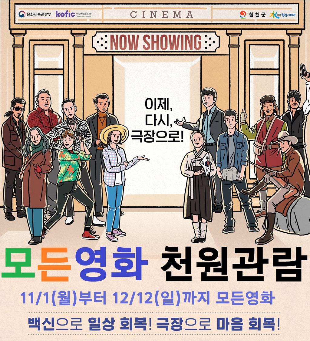 코로나19극복, 영화관 입장료 할인권 지원사업 시행
