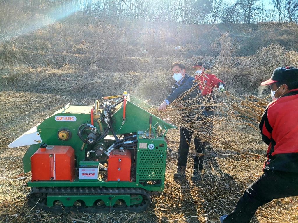 묘산면, 소각산불 방지 잔가지 파쇄기 운영