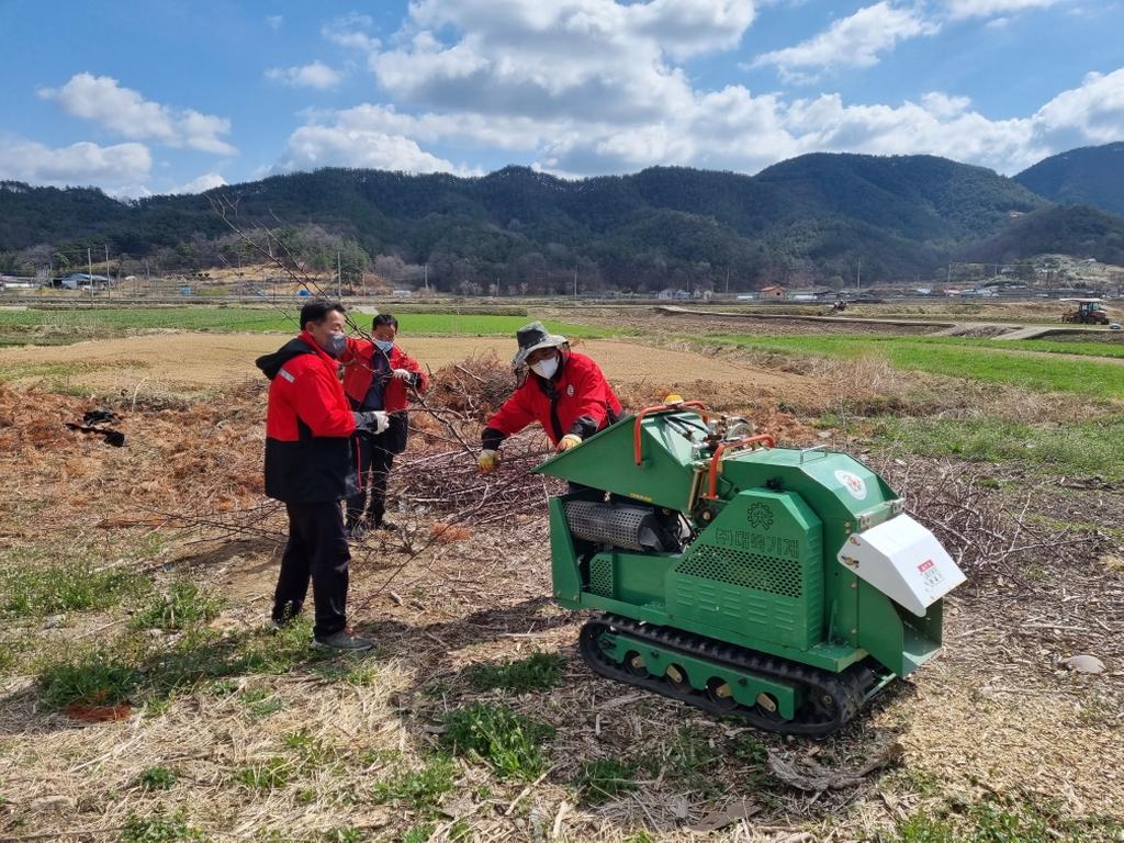 적중면, 소각 산불방지 잔가지 파쇄기 운영 