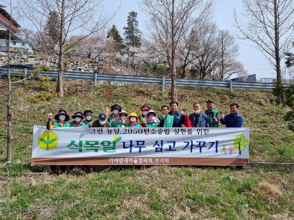 가야면 새마을협의회 식목일 나무심고 가꾸기 행사 실시
