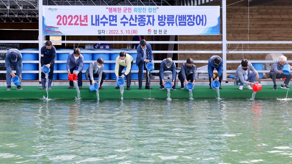 합천군, 합천호에 뱀장어 치어 18,000마리 방류