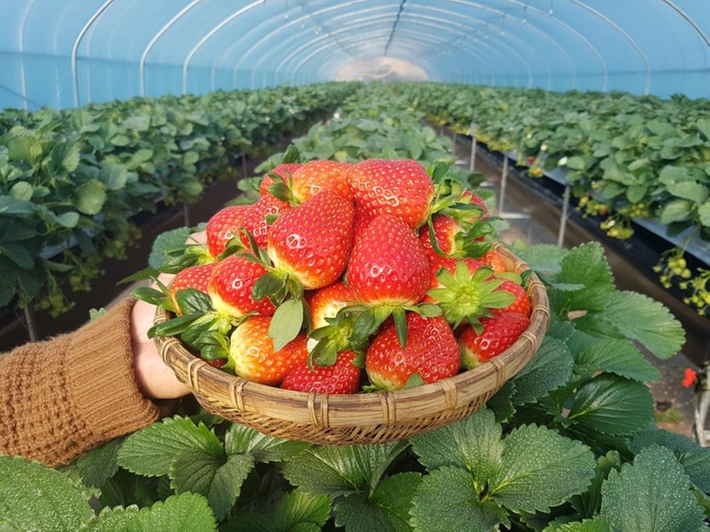 “고당도 명품 쌍책 딸기 맛보세요~”
