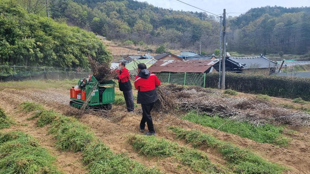 적중면, 소각 산불방지 잔가지 파쇄기 운영