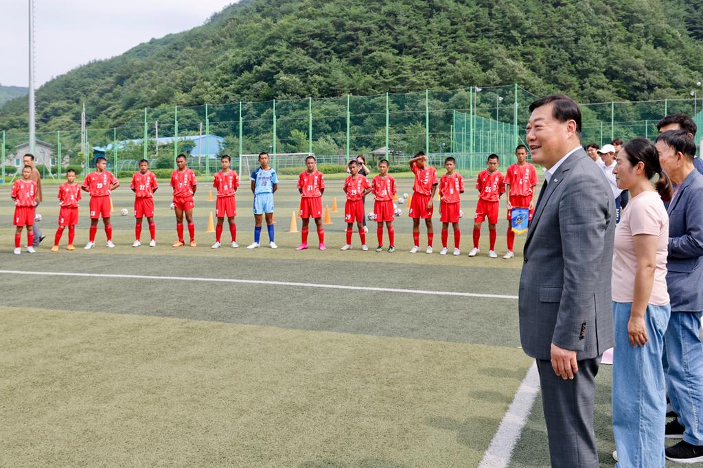 대만 펑텐중 축구팀 합천 방문, 가회중 축구팀과 친선경기 가져