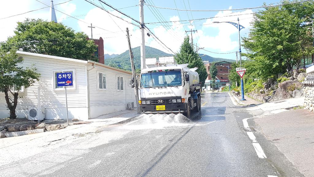 합천군, 폭염피해 방지를 위한 살수차 투입