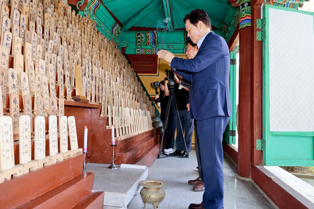박완수 도지사·김윤철 합천군수, 추석맞이 민생현장 행보