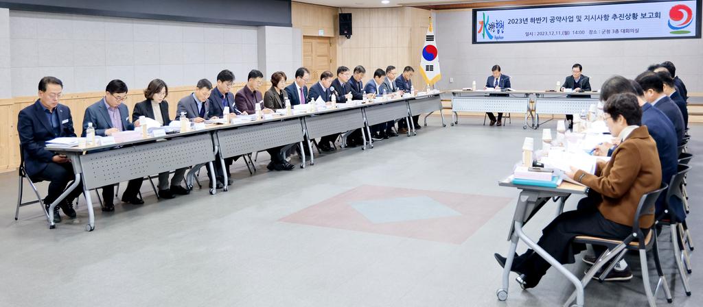 합천군, 2023년 하반기 민선8기 공약사업 추진상황 보고회 개최