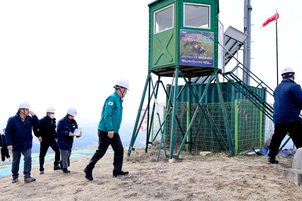 합천군, 중대산업재해 예방을 위한 산불감시초소 현장 점검 실시