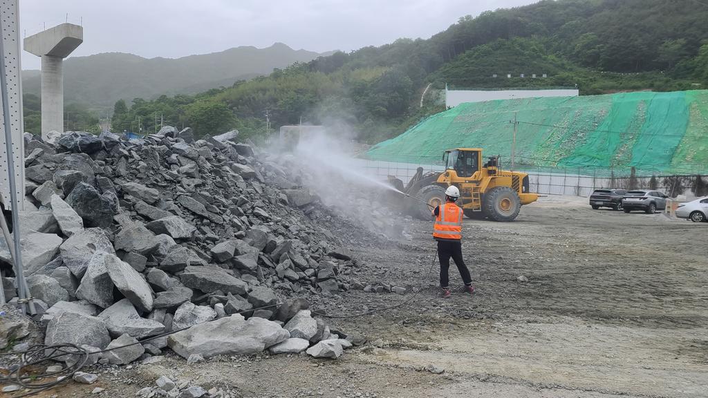 합천군, 봄철 비산먼지 발생사업장 집중점검 실시