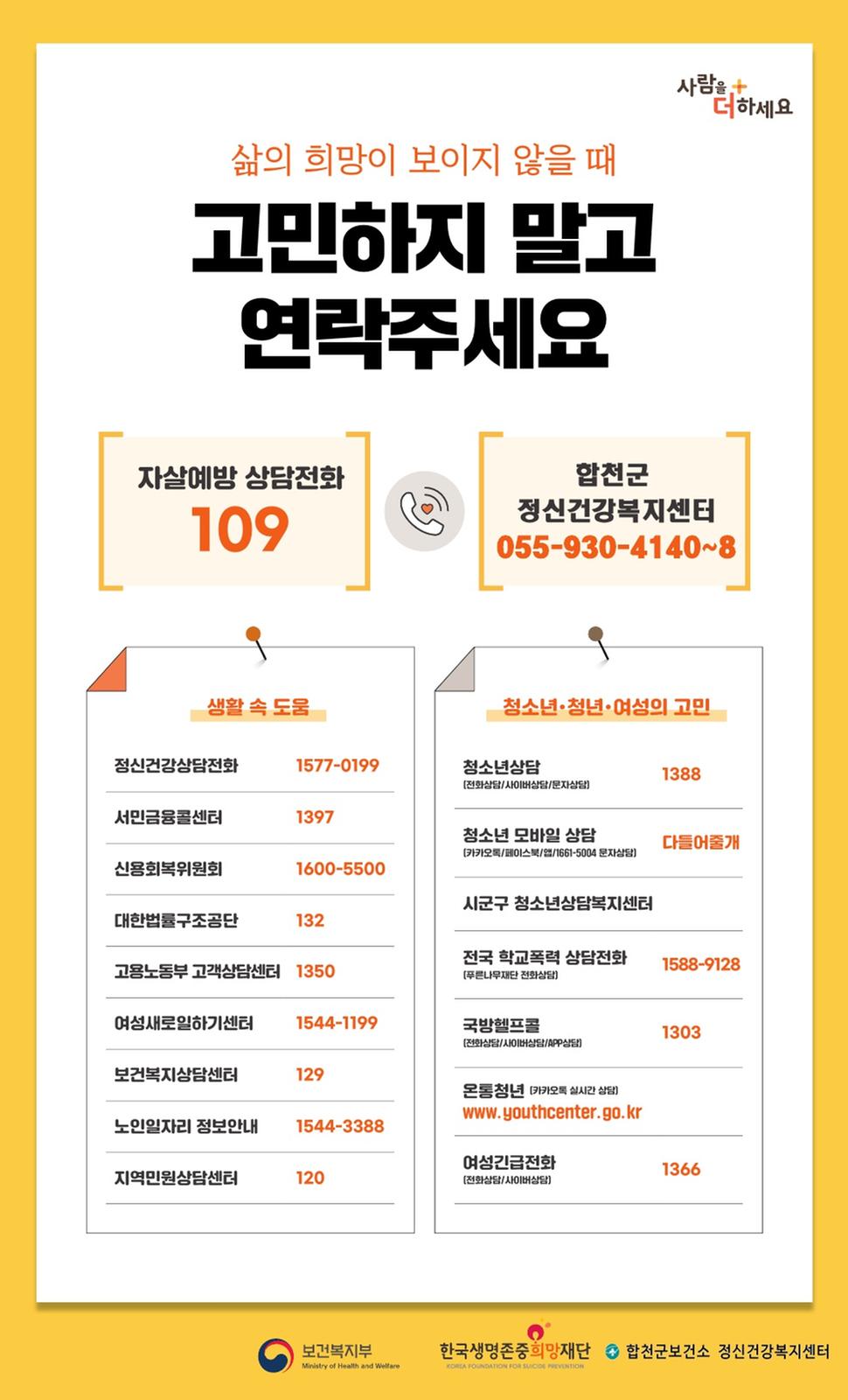 합천군보건소, 봄철 자살 위험 줄이기 비상