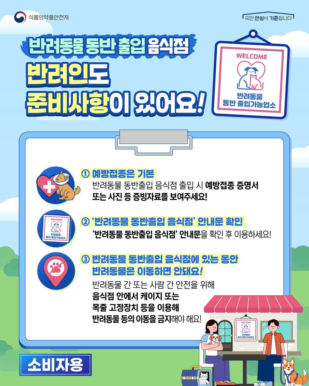반려동물 동반출입 음식점 제도 소비자용